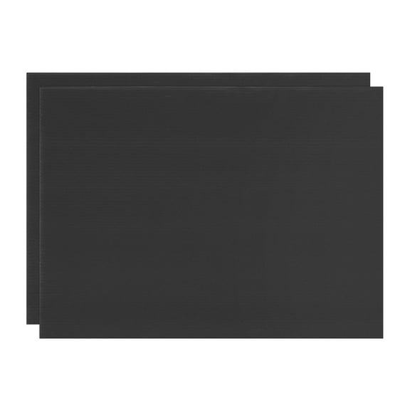 Uxcell 2-Pack Corrugated Plastic Sheets, 8 Inch x 12 Inch Waterproof Blank Corrugated Poster Board Yard Signs [3mm Thick, Black]