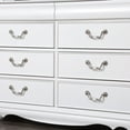 thumbnail image 5 of Furniture of America Heyd 6-Drawer Solid Wood Dresser with Mirror in White, 5 of 6