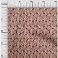 thumbnail image 1 of oneOone Tissu Popeline de Coton Imprimé Feuilles & Fleurs BTY 56 Pouces de Large, 1 of 5