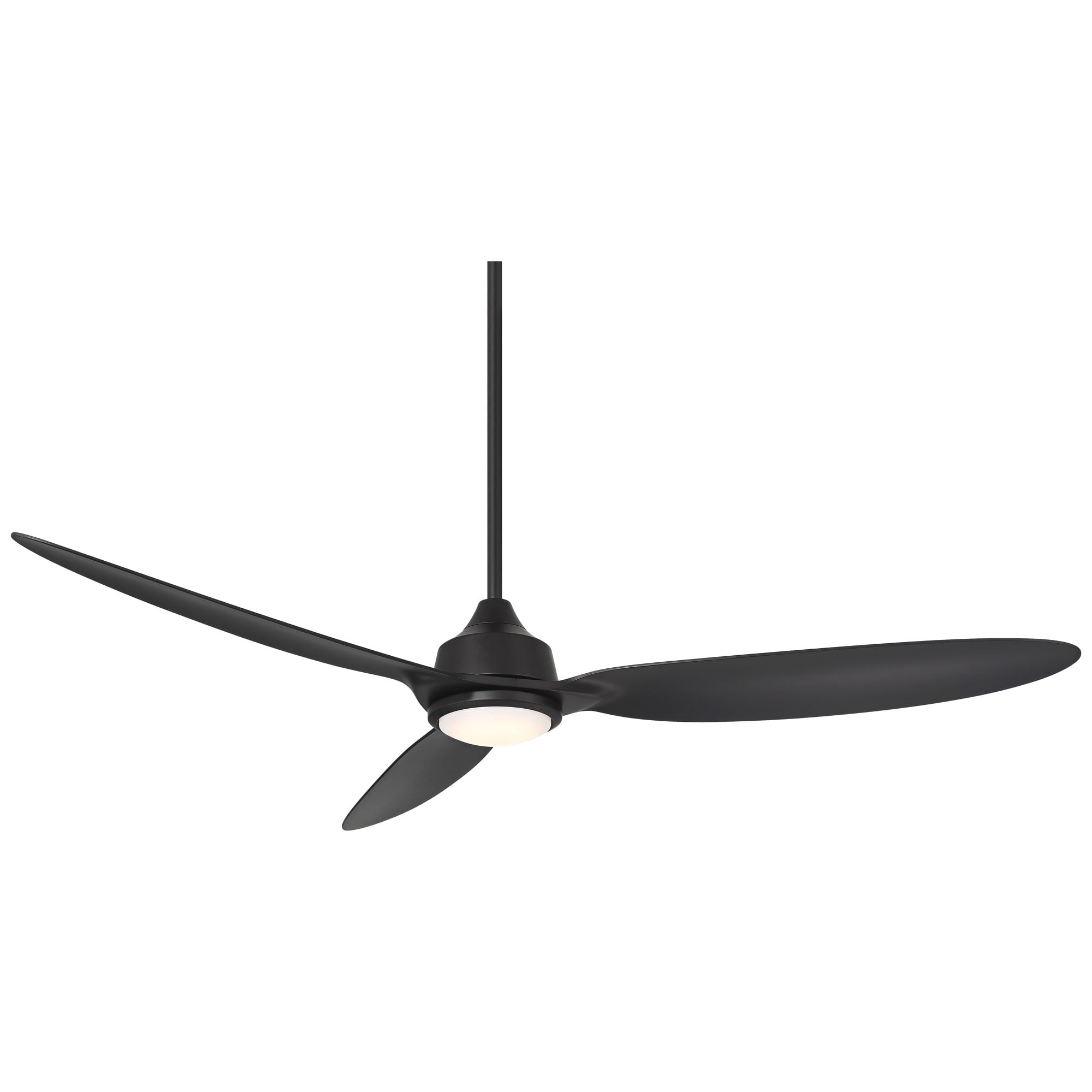 Casa Vieja 60" Revere Indoor Outdoor Ceiling Fan 3 Blade Customize LED Remote Control Matte Black Finish Bedroom Patio Damp Rated