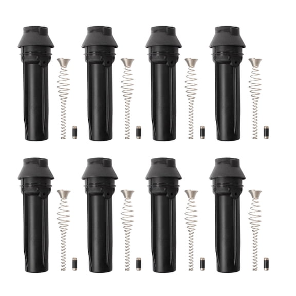 TRQ Ignition Coil Boot Set Driver and Passenger Side Fits 2017 Ford E-350 Super Duty E-450 Super Duty 2010-2014 F-150 2011-2017 F-250 F-350