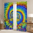 thumbnail image 2 of Feelyou Mushroom Plant Black Out Curtains, Swirl Spiral Curtains Pack of 2 (42x63 Each), 2 of 6