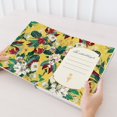 thumbnail image 2 of DESIGNER FLORAL HARDCOVER JOURNAL-SOFT YELLOW-LINED/RULED NO BLEED PAPER-GOLD FOILED-SATIN SILK BOOKMARK, 2 of 4