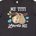thumbnail image 4 of Inktastic My Titi Loves Me with Sloth and Hearts Youth T-Shirt, 4 of 5