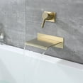thumbnail image 6 of Sumerain Waterfall Wall Mount Tub Filler Faucet with Valve ,High Flow Rate,Brushed Gold, 6 of 13