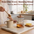 thumbnail image 4 of START MAKERS Clear Glass Honey Jar with Wooden Dipper & Lid – 15.22 oz Honey Pot, Mess-Free Dispenser for Syrup, Agave, Maple Syrup – Perfect Kitchen Gift for Tea Lovers & Hostesses, 4 of 8