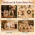 thumbnail image 4 of 3D Christmas Glass Art Cup, Christmas Cups Glass,Luxury Raised Holiday Glassware for Drinks, 3D Santa Stemless Wine Glasses, Glassware for Coffee, Tea, Juice, Milk,(Snowman), 4 of 6