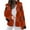 Orange, variant on Womens Plaid Shirts Flannel Shacket Jacket Long Sleeve Button Down Boyfriend Shirt Coats