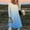 Light blue, variant on Fall Shirts for Women Black Crew Neck Tops 3/4 Sleeve Tunic Blouse Gradient Long Womens