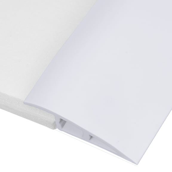 Uxcell Floor Transition Strip 6.5ft Self-Adhesive Flooring Edge Trim Strip for Uneven Floors Gaps from 1/4" to 3/8", White