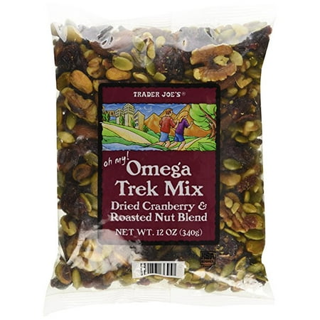 2 Packages of Trader Joe's Omega Trek Mix with Fortified Cranberries (2 X 12