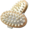 thumbnail image 1 of Paquete de 2 masajeres anticelulíticos de madera natural, masajer de mano de madera, cepillo para polvo para el cuerpo, relajación, sauna, spa y cabeza, 1 of 3