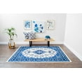 Global Persian Blue and White Medallion Rug