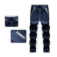 thumbnail image 6 of YYDGH Men's Fleece Tracksuit Hooded Thick Jogging Sweat Suits Winter Warm Pullover Coats 2 Pieces Outfits Set(Dark Blue,XL), 6 of 9