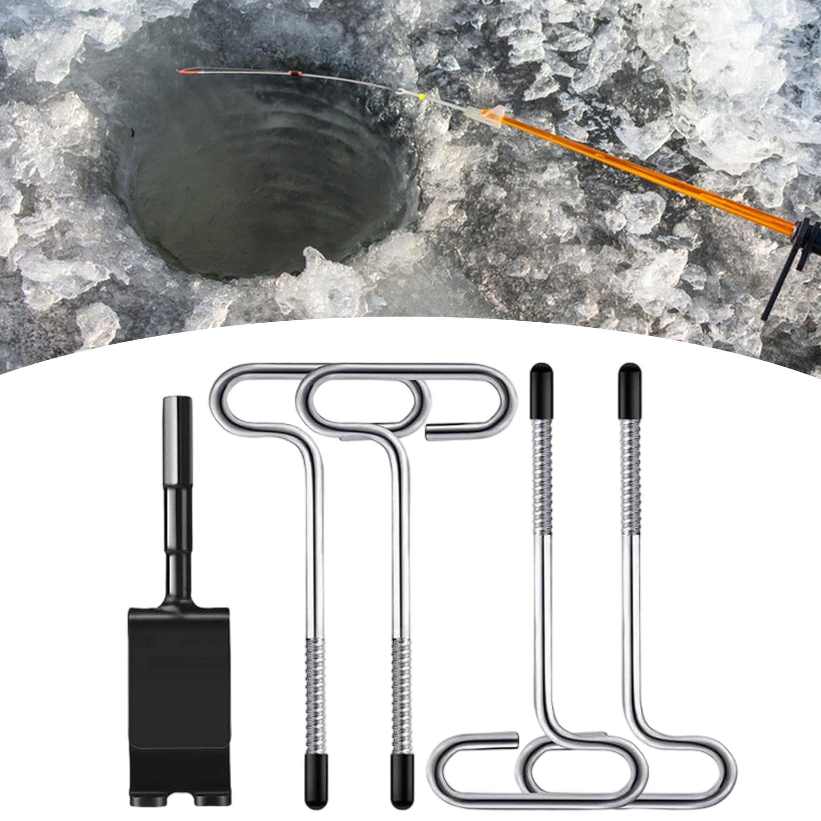 QccHieUs Ice Anchor Drill Adapter Kit Ice Anchor Tools for Setting up Ice Fishing Shelter