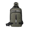 thumbnail image 4 of Bolso mensajero impermeable Yuyangstore para hombre mochila con carga USB Verde, 4 of 8