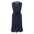 thumbnail image 5 of Sngxgn Women Sleeveless Deep V Neck Loose Plain Long Maxi Casual Dress(Blue,M), 5 of 8