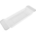 thumbnail image 1 of Plateau de Baignoire en Plastique Extensible, Plateau de Baignoire Placement Stable Design de Drainage en Plastique Extensible Caddy de Bain Table de Baignoire pour Salle de Bain (Blanc), 1 of 8