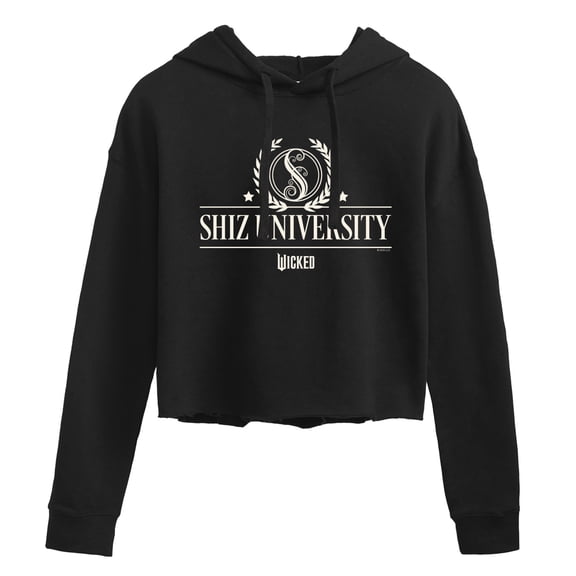 Wicked - Shiz University - Juniors Cropped Long Sleeve Fleece Hoodie