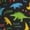 Black, variant on Cartoon Dino Print Pajama Pants for Men,Men’s Pajama Bottoms,Mens PJ Pants with Pockets & Button Fly-Large