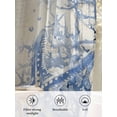 thumbnail image 6 of Sheer Curtains 45 Inch Length 2 Panels Set for Kitchen, Blue Coastal Starfish Semi Sheer Curtains for Windows, Beach Ocean Nautical Shells Conch Voile Window Treatments Rod Pocket Curtain, 6 of 7