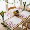 thumbnail image 5 of Cherry Blossom Placemats for Dinning Table Set of 6, Spring Pink Floral Branches Watercolor Burlap Kitchen Place Mats Waterproof Cloth Table Mats, Indoor Outdoor Placemats Easy Clean Dinner Decor, 5 of 8
