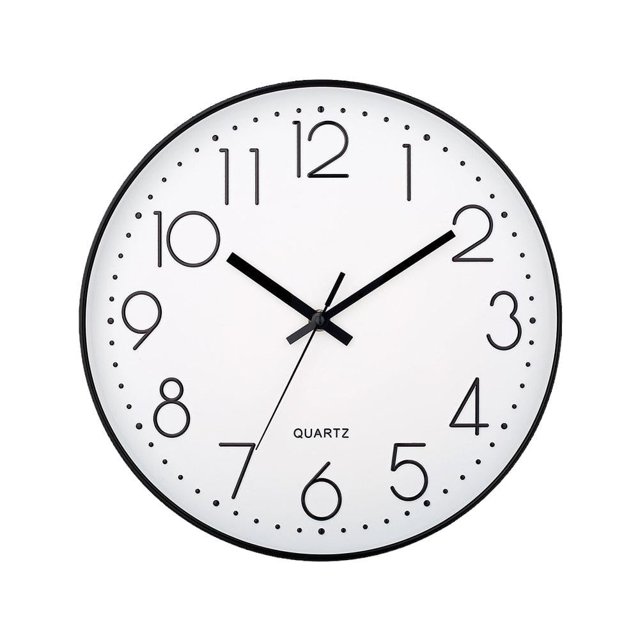 WSRRDRECVHi Reloj de pared silencioso sin tictac, reloj redondo de cuarzo de 8 pulgadas, funciona con pilas, para el hogar △ё