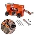 thumbnail image 2 of Chain Sharpener Portable Hand Crank Chain Sharpener Set for Chainsaw Chain Sharpening Fast Accurate Guided Grinding System Wide Compatibility Aluminum Alloy , Chain Grinder + 3 Grinding Heads, 2 of 5