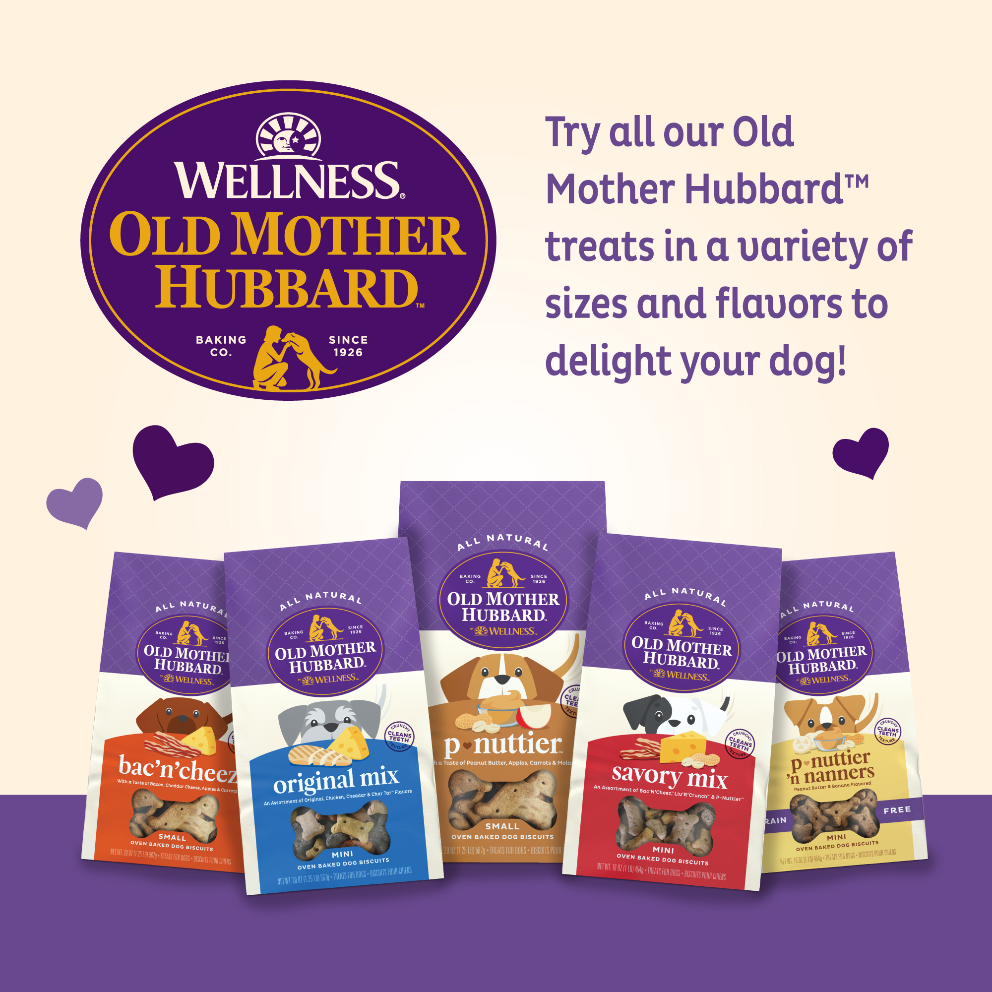 Wellness Old Mother Hubbard Wholesome Indulgences Bacon, Oats & Maple Flavor Soft Dog Treats, 7oz Bag