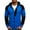 Blue, variant on Mens Fleece Jackets Contrast Hoodies Full Zip up Lightweight Sweatshirt Color Block Fall Winter Jacket Coats Blue