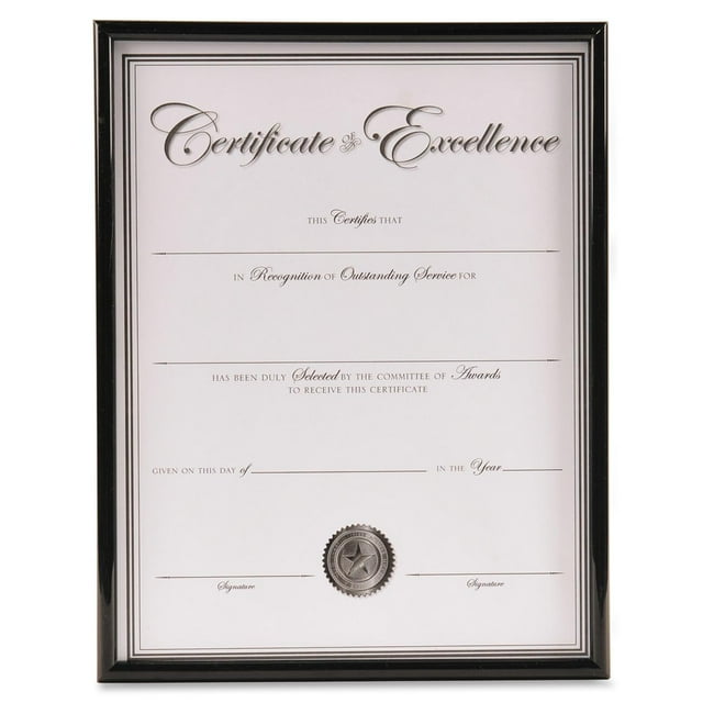 DAX Back Loading Document Frame, Black Plastic, 8 1/2 x 11 - Walmart.com