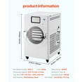 thumbnail image 5 of KFFKFF Vacuum Freeze Dryer Appliance, 8.8-13.2 LBS/Batch Edible Freeze Dehydrator with Quadruple Trays, Vacuum Pump, Customizable Timer and Temperature Settings, Suitable for Fruits Vegetables Meat, 5 of 9