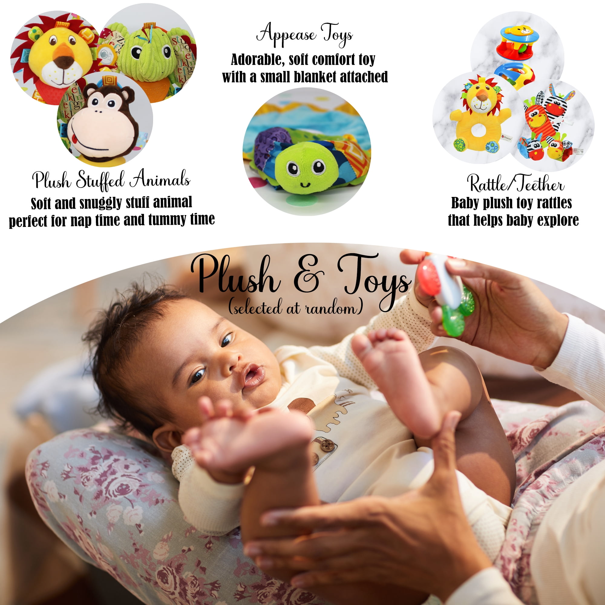Gifts Are Blue Unisex Baby Bundle Gift Set with Essentials, Toys & Accessories for 1st Year, 12 Items