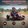 thumbnail image 3 of Mukidy 24V Go Kart Ride on Toys Electric Go Kart for Boys Girls Age 6-12 Years Old, White, 3 of 11