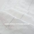 thumbnail image 3 of Simple&Opulence French Linen Flat Sheet with Embroidered Border-100% Stone Washed Flax Bedding,Queen Size(90''x102'') Ultra Soft,Breathable Flat Top Sheet-1 Piece Bed Flat Sheet Only(White), 3 of 7