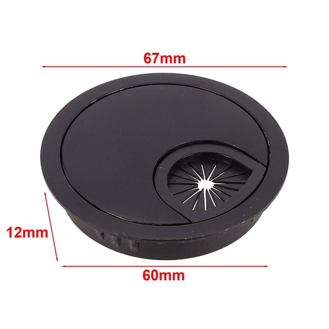 80mm Cable Hole Cover Desk Wire Hole Cover Base Computer Grommet Table Cable Outlet Port Surface Line Box Tidy Wire Cover