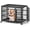Black 30.7"L x 20.5"W x 24.4"H Heavy Duty Dog Crate, variant on 48 Inch Heavy Duty Dog Crate for Large Dogs with Self-Locking Latch, Escape-Proof Steel Kennel Indoor, XL Large Double Door Metal Pet Cage with Wheels