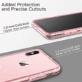 thumbnail image 7 of JETech Glitter Case for iPhone Xs and iPhone X, 5.8-Inch, Bling Sparkle Shockproof Phone Bumper Cover, Cute Sparkly for Women and Girls (Pink), 7 of 7