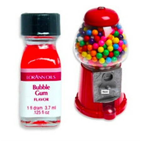 Lorann Oils Bubble Gum 1 Dram Super Strength Flavor Extract Candy Baking Includes 1 Dram Dropper And Recipe