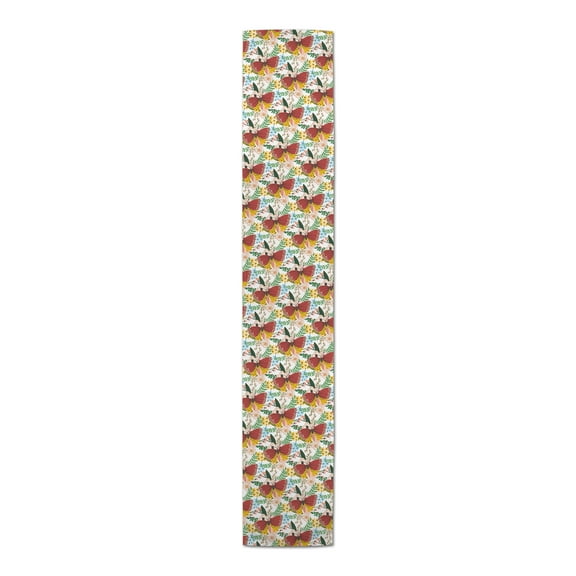 Creative Products Folksy Butterfly Pattern 16 x 72 Poly Twill Table Runner