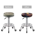 thumbnail image 5 of Round Bar Stool Seat Covers, Colorful Daisy Sunflower Cow Elastic Round Chair Cover Stool Seat Slipcover Bar Stool Cushions Round Pad for 12-14 inch, 5 of 7