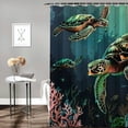 thumbnail image 2 of Orinice Shower Curtains for Bathroom Set Waterproof with Hooks Home Bath Decor Decoration - Turtle Sea World Cool Art 60x72, 2 of 7