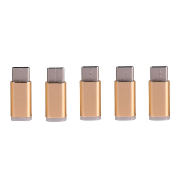 ZOUSSIQI 5pcs Micro USB Female to USB 3.1 Type C Male Adapter Charger Converter Connector Gold EL225#35619
