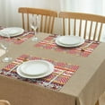 thumbnail image 3 of Pioneer Flower Floral Print Pattern Summer Placemats Table Placemats Set Of 4-Linen Kitchen Washable Placemats Table Mats 12x18 Inch Non-Slip Heat Resistant, 3 of 6