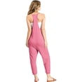 thumbnail image 2 of Wasabi & Mint Women's Comfy Lounge Cropped Jumpsuit  (Berry, Small), 2 of 3