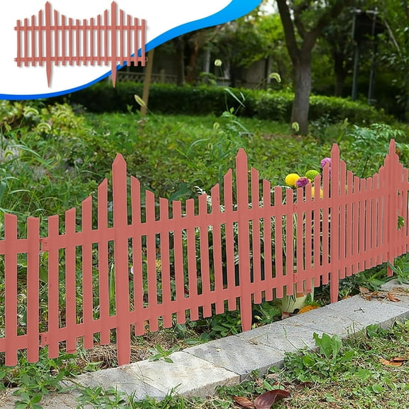 Rewenti Plastic Garden Fence Picket Fence Edgings for Lawns Flowerbeds Plant Borders Decorative Yard Decorative Scenery Road Panels Weather Proof Plastic Garden Fence