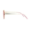 thumbnail image 3 of Womens Rimless Rectangular Luxury Designer Style Metal Rim Sunglasses Gold Pink, 3 of 4