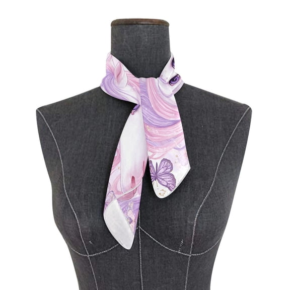 Square Scarf 24x24 Inch The Beautiful Unicorn Silky Satin Sun Protection Neck Scarf for Women Multi-Purpose Head Wrap Bandana for Hair Bag Decoration
