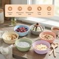 thumbnail image 4 of MASTERCOOK 6‑Pack 15 oz Reusable Plastic Bowls – Multicolor, BPA‑Free, Stackable Pastel, 4 of 7