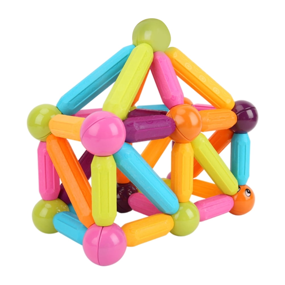 LIONOM Multiple Specifications Magnetic Building Sticks Blocks Toys,3D Magnet Educational Toys,Balls and Rods Set,STEM Stacking Toys Gift for Kids,Juniors,Toddlers,42 Pcs 